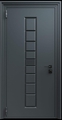 Входная термодверь с металлофиленкой и порошковым напылением RAL 7021 (тип №3)