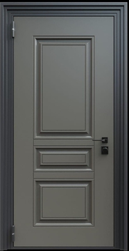Входная термодверь с металлофиленкой и порошковым окрашиванием RAL 7022 (тип №1) Входная термодверь с металлофиленкой и порошковым окрашиванием RAL 7022 (тип №1)