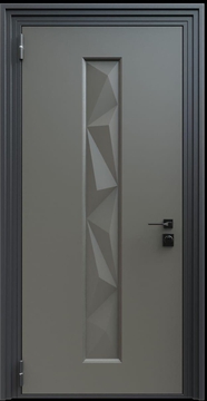 Входная термодверь с металлофиленкой и порошковым окрашиванием RAL 7022 (тип №5) Входная термодверь с металлофиленкой и порошковым окрашиванием RAL 7022 (тип №5)